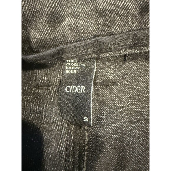 Cider Wide Jeans Leg Cargo Jeans Womens Small Black Skater Y2K Grunge Travel - Picture 3 of 7